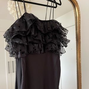 NWT Zara Midi Dress with Organza Polka Dots